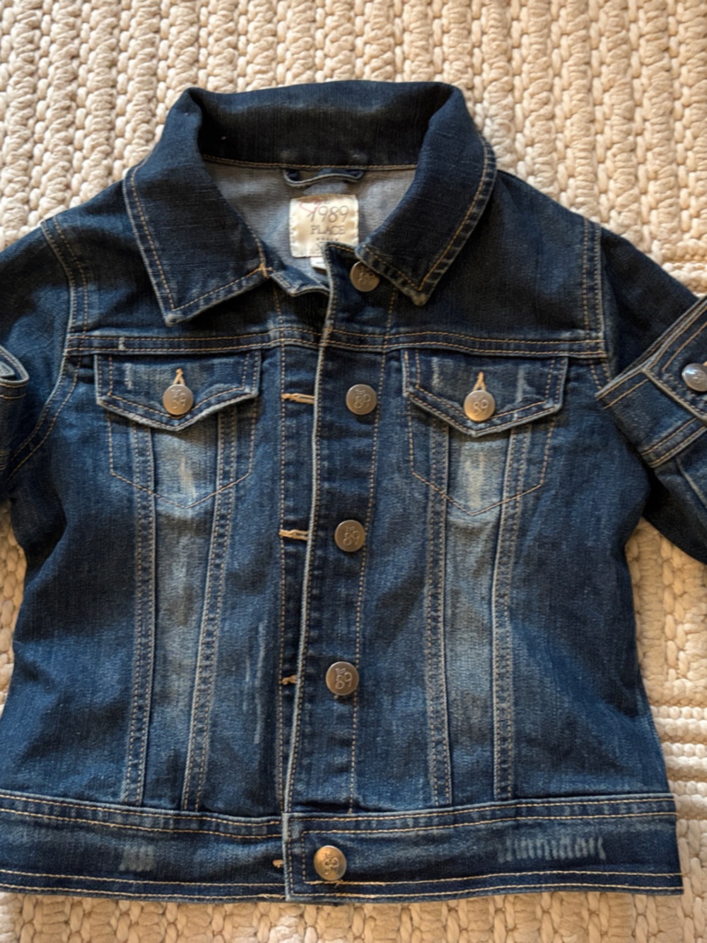 The Children's Place Girls Blue Faded Denim Jacket